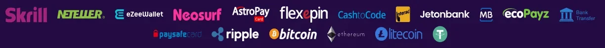 Betaalmethoden iDEAL crypto e-wallet logo's